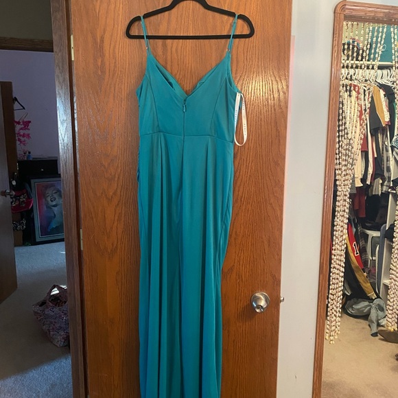 Azazie Dress Jade Size 10 - Picture 3 of 8